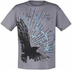 "T-shirt With Raven Print" T-shirt Lila Van Black Premium By EMP