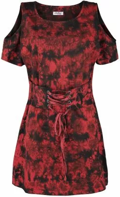 "Tabitha Top" T-shirt Zwart-rood Van Innocent