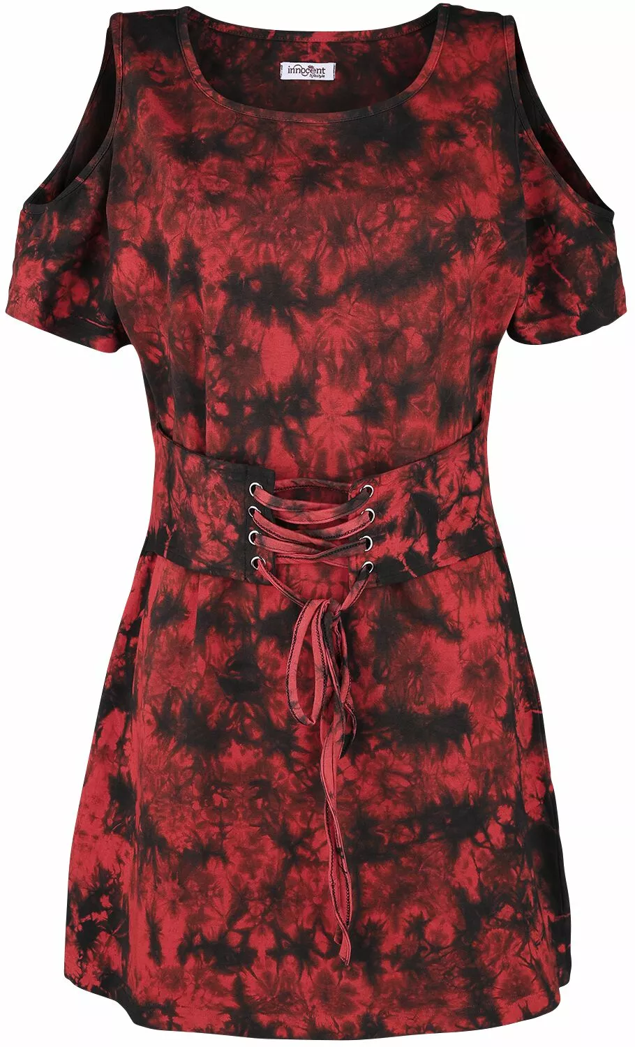 "Tabitha Top" T-shirt Zwart-rood Van Innocent