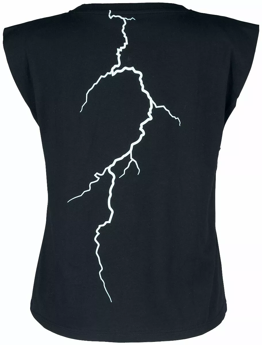 "Love And Thunder - Lightning" Top Zwart Van Thor - Afbeelding 2