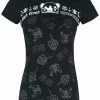 "Phat Kandi X Black Blood By Gothicana 2-in-1shirt" Top Zwart Van Black Blood By Gothicana
