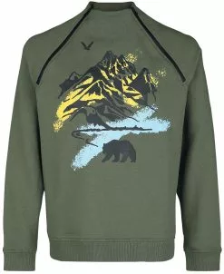 "Sweater Met Ritsen Aan De Zijkant" Sweatshirts Donkergroen Van RED By EMP