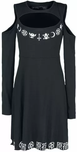 "Phat Kandi X Black Blood By Gothicana Jurk" Korte Jurk Zwart Van Black Blood By Gothicana