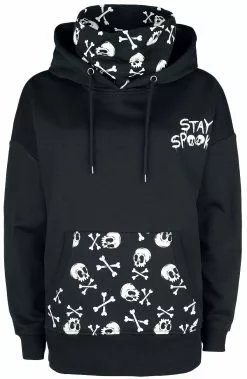 "Stay Spooky Hoodie" Trui Met Capuchon Zwart Van Full Volume By EMP