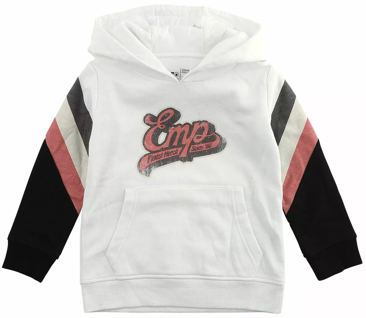 "Kids Hoodie Met Retro EMP Logo" Trui Met Capuchon Gebroken Wit Van EMP Stage Collection