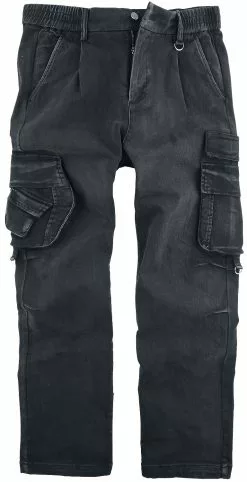 "Army Vintage Trousers" Cargobroeken Donkergrijs Van Black Premium By EMP