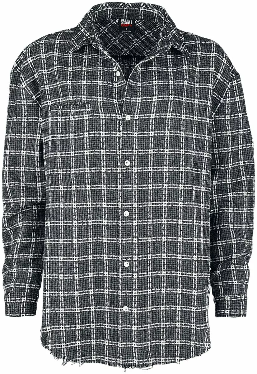 "EMP Special Collection X Urban Classics Unisex Geruite Blouse" Longsleeve Zwart Van EMP Special Collection - Afbeelding 2