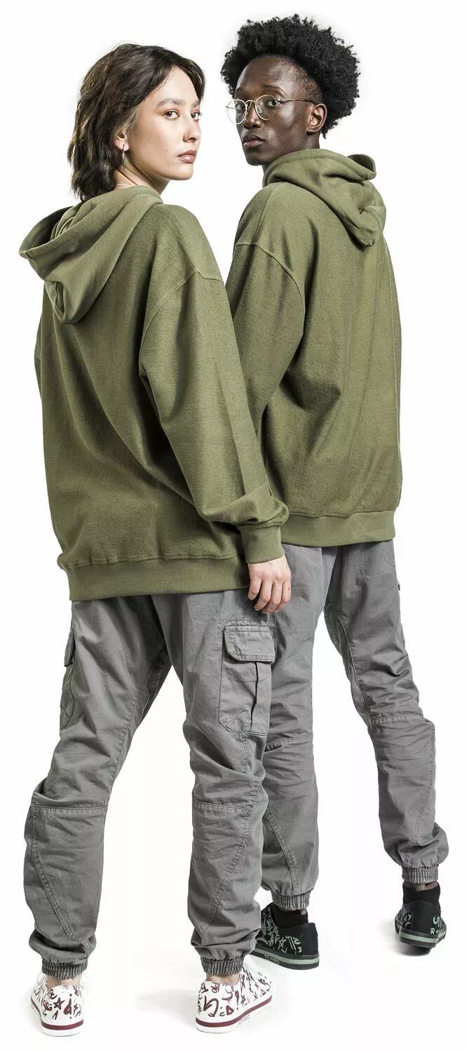 "EMP Special Collection X Urban Classics Unisex Hoodie" Trui Met Capuchon Olijf Van EMP Special Collection - Afbeelding 6