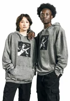 "EMP Special Collection X Urban Classics Unisex Washed Hoodie" Trui Met Capuchon Grijs Van EMP Special Collection