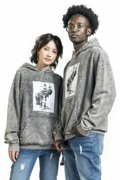 "EMP Special Collection X Urban Classics Unisex Washed Hoodie" Trui Met Capuchon Grijs Van EMP Special Collection
