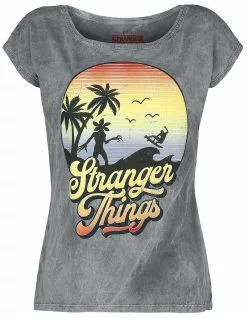 "Surf" T-shirt Grijs Van Stranger Things