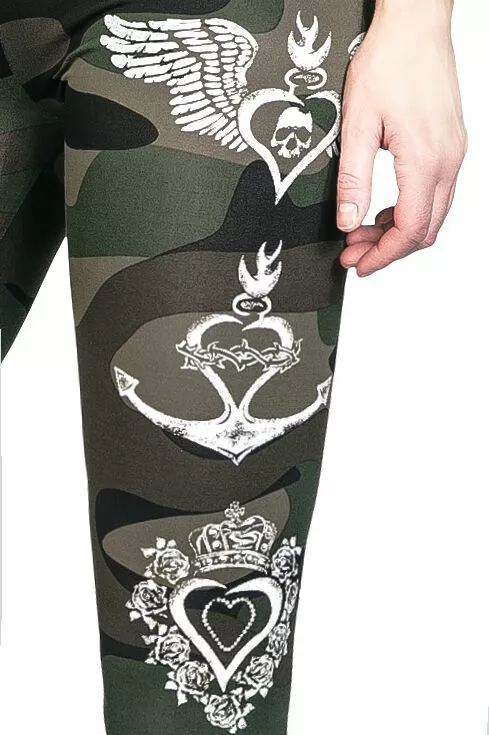 "Legging Met All-over Camouflage En Print" Leggings Camouflage Van Rock Rebel By EMP - Afbeelding 3