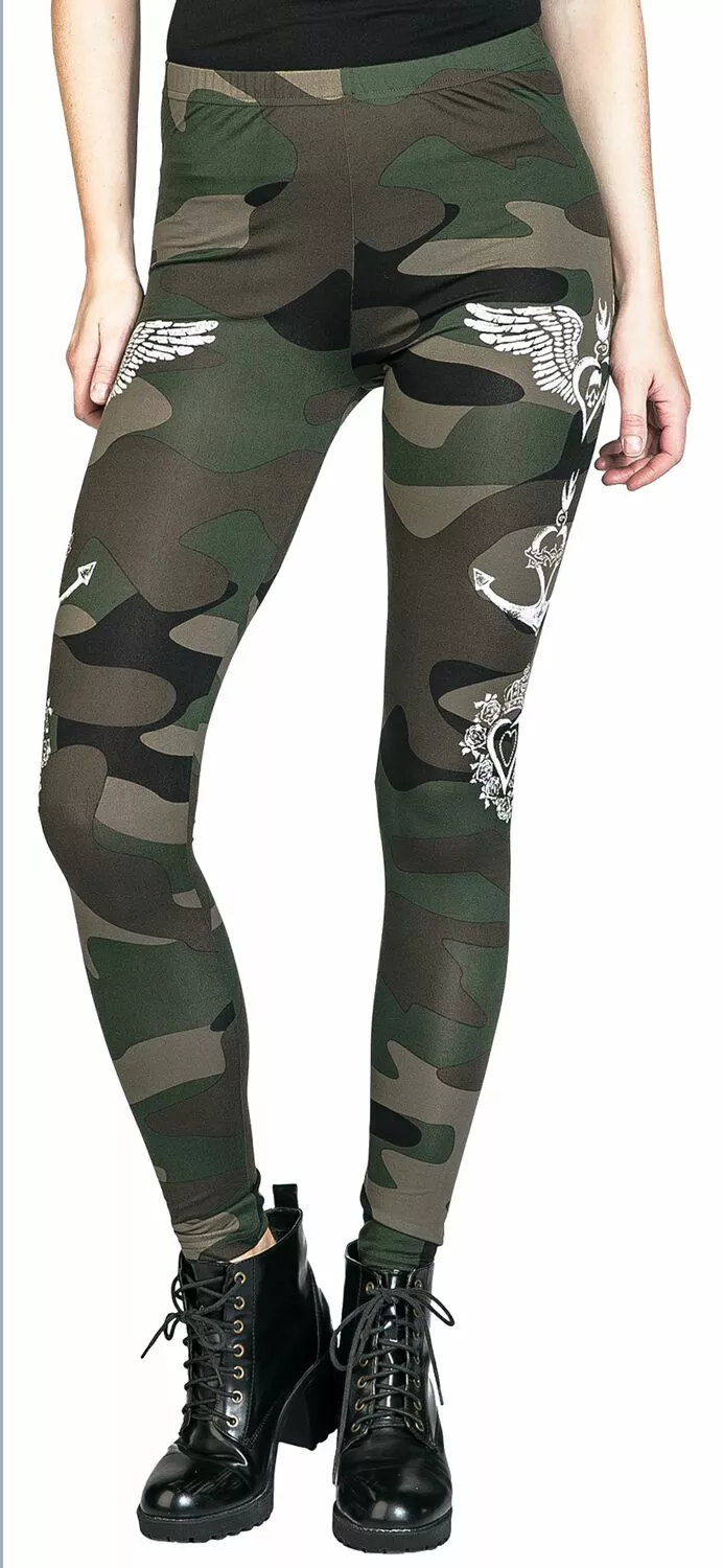"Legging Met All-over Camouflage En Print" Leggings Camouflage Van Rock Rebel By EMP - Afbeelding 4