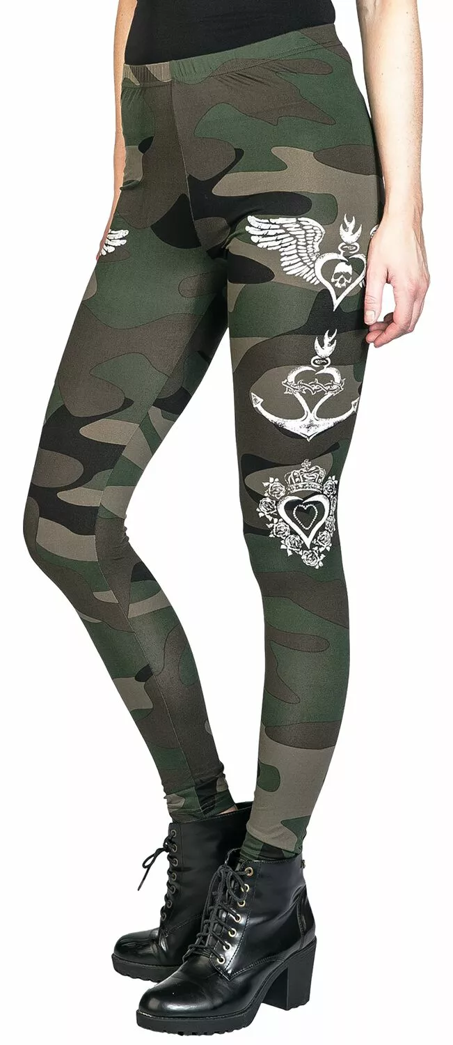 "Legging Met All-over Camouflage En Print" Leggings Camouflage Van Rock Rebel By EMP - Afbeelding 5