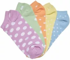 "No Show Socks Dots 5-Pack" Sokken Meerkleurig Van Urban Classics
