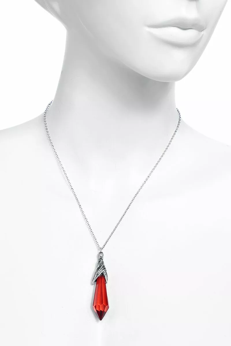 "Bat Wings" Halsketting Zilverkleurig Van Gothicana By EMP - Afbeelding 3