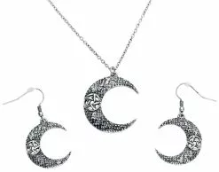"Moon Collection" Halsketting Zilverkleurig Van Gothicana By EMP