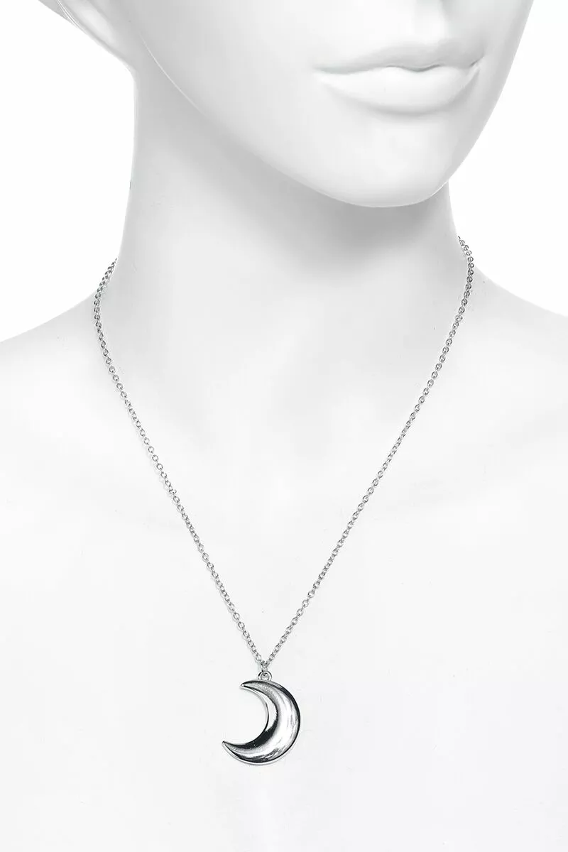 "Lilac Moon" Halsketting Zilverkleurig Van Gothicana By EMP - Afbeelding 3