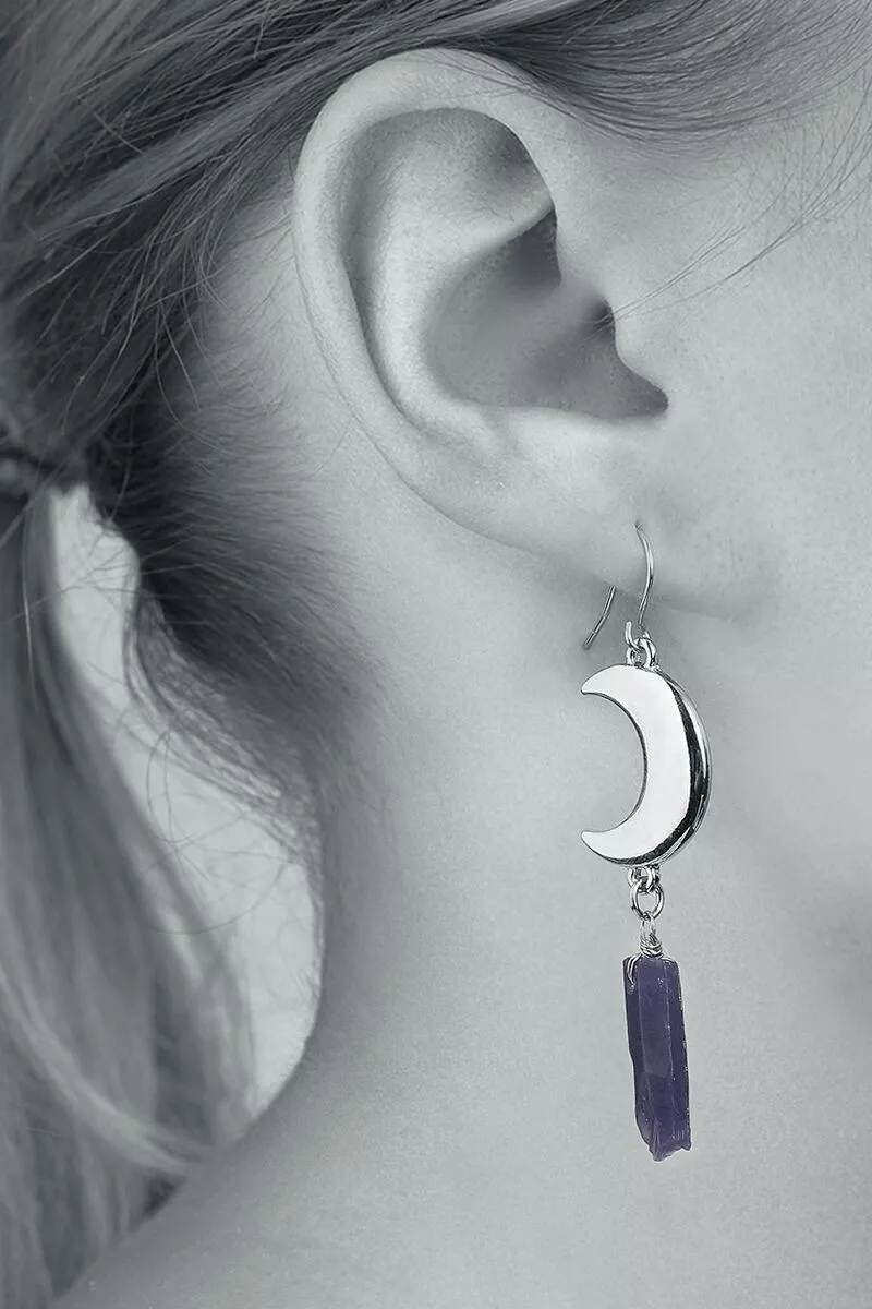 "Lilac Moon" Halsketting Zilverkleurig Van Gothicana By EMP - Afbeelding 4