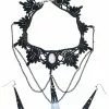 "Blue Drop" Choker Zwart Van Gothicana By EMP