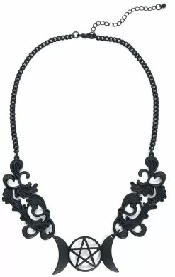 "Pentagram" Halsketting Zwart Van Gothicana By EMP