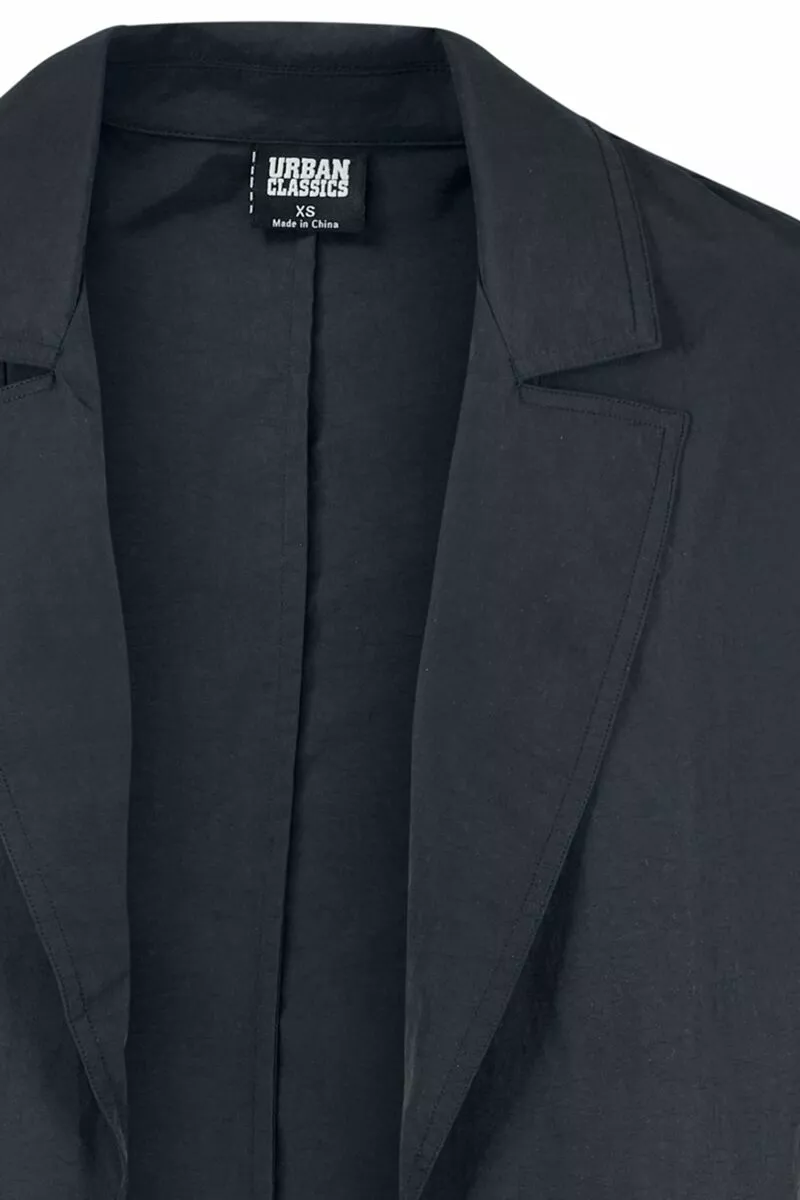 "Ladies Oversized Crinkle Nylon Blazer" Blazer Zwart Van Urban Classics - Afbeelding 3