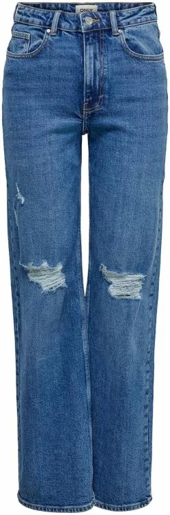 "Juicy HW Wjide Pijpen" Jeans Blauw Van Only