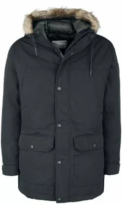 "PKTBPR Wind Parka Jacket" Winterjas Zwart Van Produkt