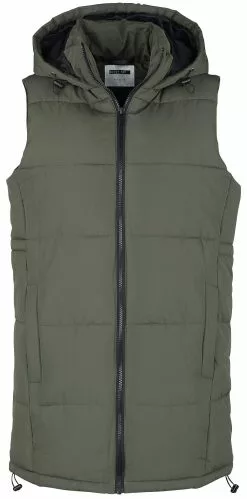 "Aurora Hood Vest" Vest Olijf Van Noisy May