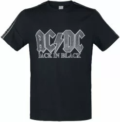 "Amplified Collection - Mens Taped Single Jersey" T-shirt Zwart Van AC/DC
