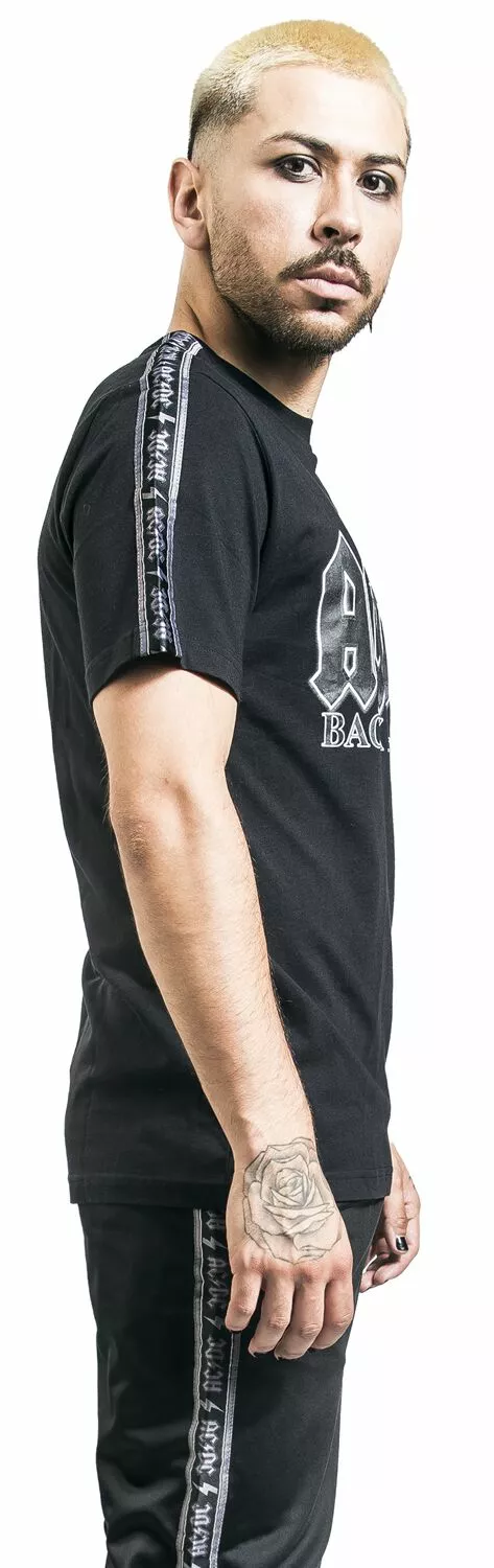 "Amplified Collection - Mens Taped Single Jersey" T-shirt Zwart Van AC/DC - Afbeelding 4