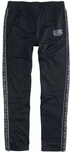 "Amplified Collection - Mens Tricot Track Bottoms" Trainingsbroeken Zwart Van AC/DC