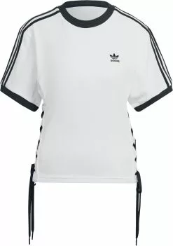 "T-shirt Met Veters" T-shirt Wit Van Adidas