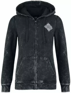 "Hooded Jacket With Celtic Adornment" Vest Met Capuchon Zwart Van Black Premium By EMP