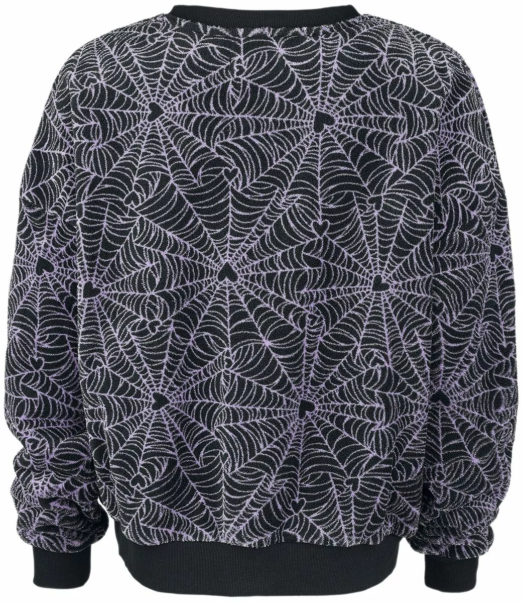 "Spinnenweb Sweater" Sweatshirts Zwart Van Full Volume By EMP - Afbeelding 2