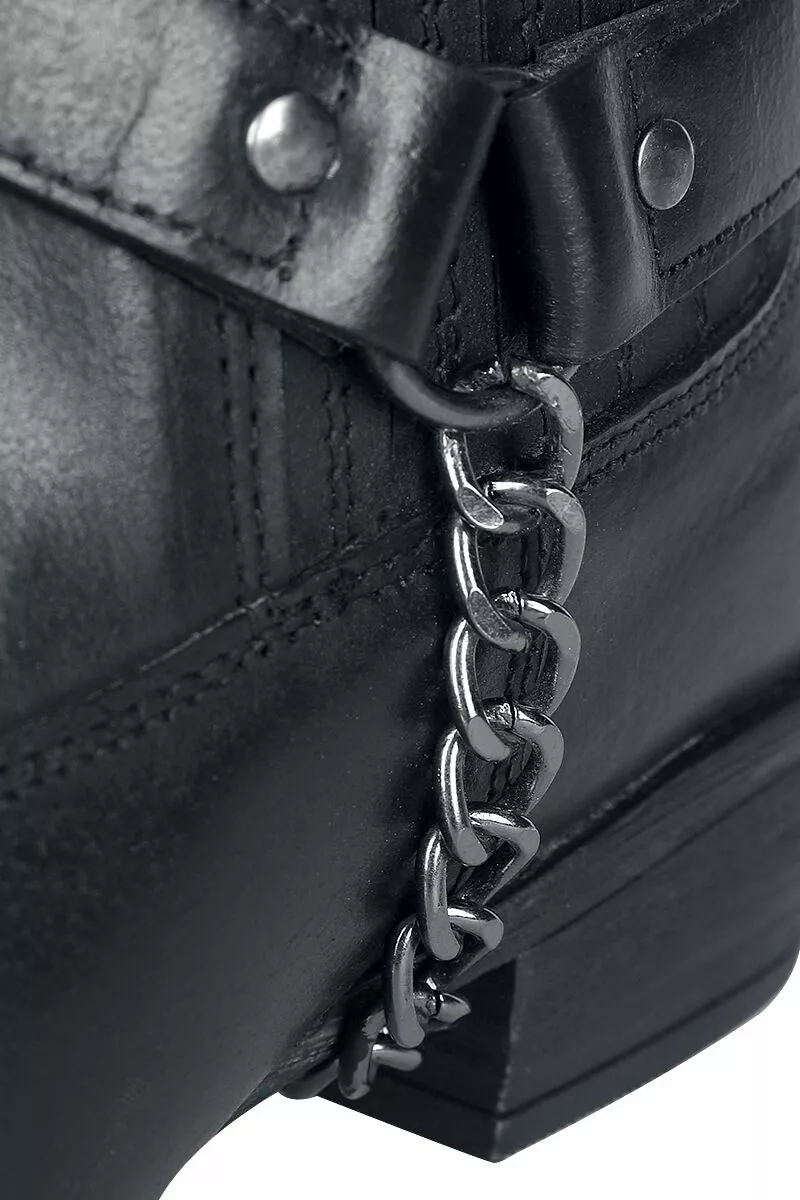 "Biker Boots" Bikerlaars Zwart Van Rock Rebel By EMP - Afbeelding 7