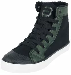 "Lined Sneakers" Sneakers High Zwart-donkergroen Van RED By EMP