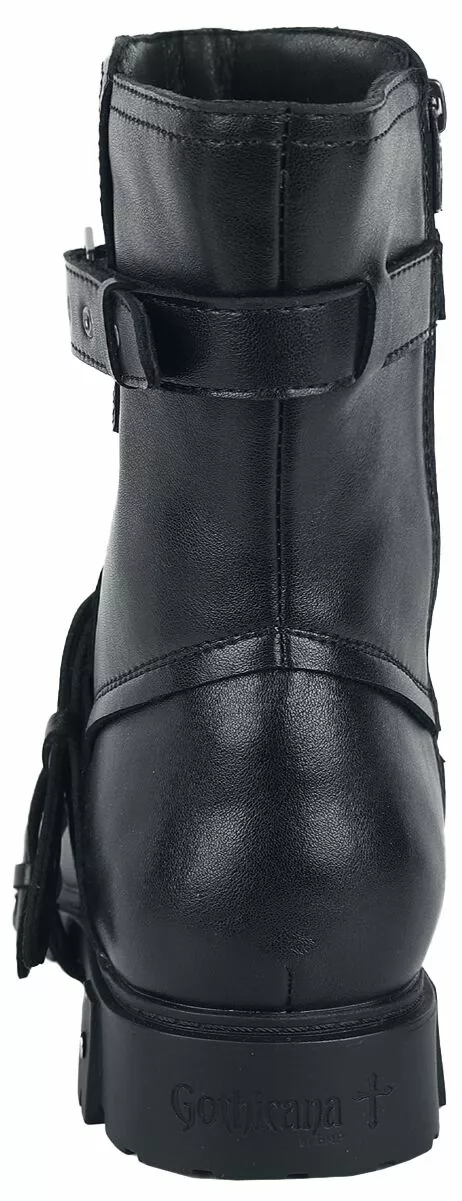 "Motorboots Met Gespen" Laars Zwart Van Gothicana By EMP - Afbeelding 2