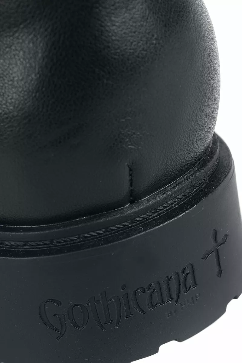 "Motorboots Met Gespen" Laars Zwart Van Gothicana By EMP - Afbeelding 7