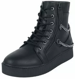 "Sneaker Met Rits En Kettingen" Sneakers High Zwart Van Gothicana By EMP