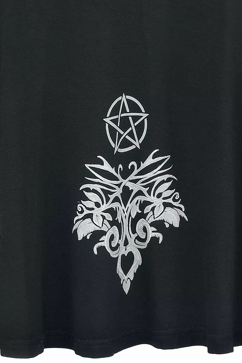 "Gothicana X Anne Stokes - Rok Met Pentagram" Medium-lengte Rok Zwart Van Gothicana By EMP - Afbeelding 3