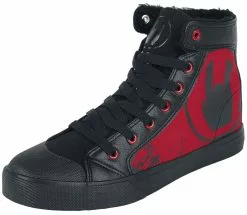"Gevoerde Sneaker Met Rock Hand Logo" Sneakers High Zwart Van EMP Stage Collection