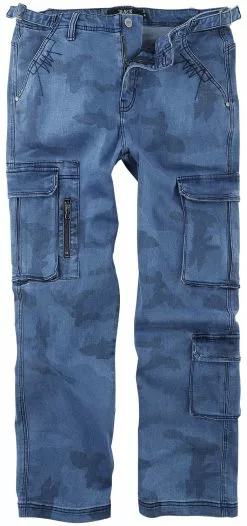 "Cargo Jeans" Cargobroeken Blauw Van Black Premium By EMP