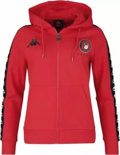 "Kappa X EMP Jack Met Capuchon" Vest Met Capuchon Rood Van EMP Special Collection