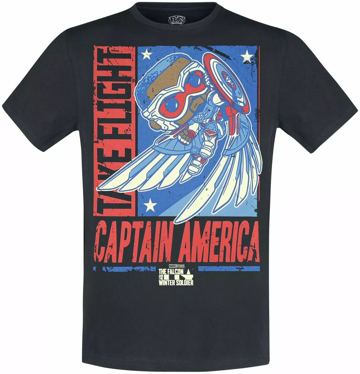 "Marvel - Falcon Poster" T-shirt Meerkleurig Van Funko