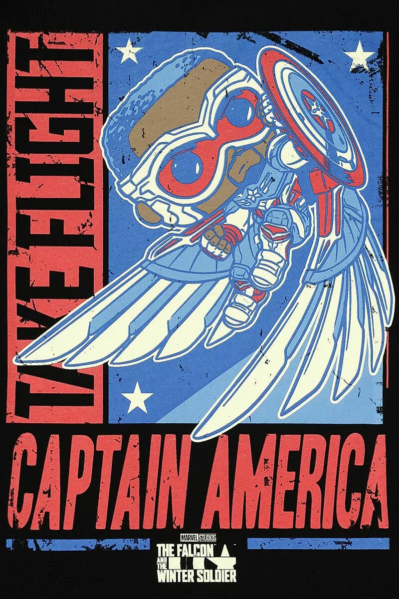 "Marvel - Falcon Poster" T-shirt Meerkleurig Van Funko - Afbeelding 2