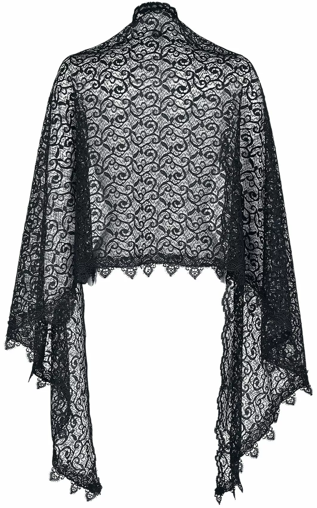 "Gothic Scarf" Doek Zwart Van Sinister Gothic - Afbeelding 2