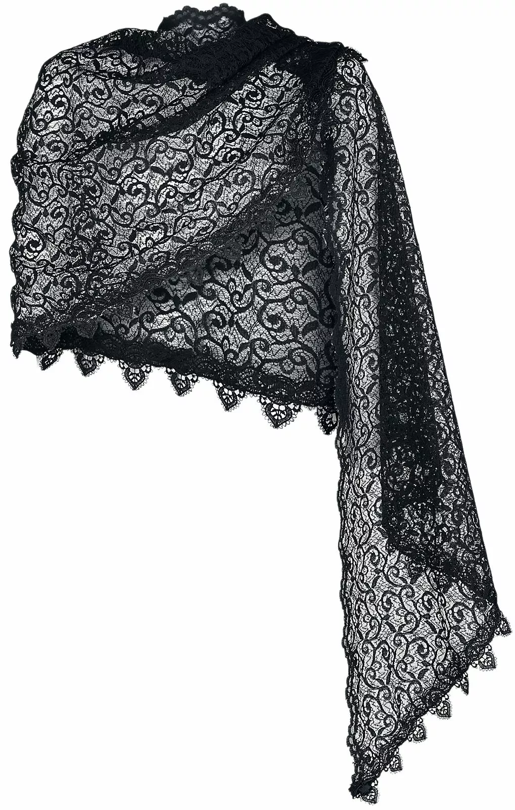 "Gothic Scarf" Doek Zwart Van Sinister Gothic - Afbeelding 3