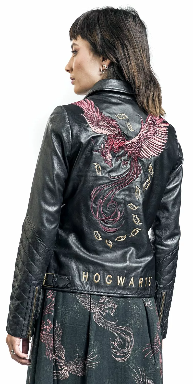 "Phoenix" Lederen Jas Zwart Van Harry Potter - Afbeelding 9