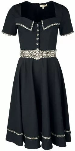 "Yael Jurk" Medium-lengte Jurk Zwart-bruin Van Timeless London